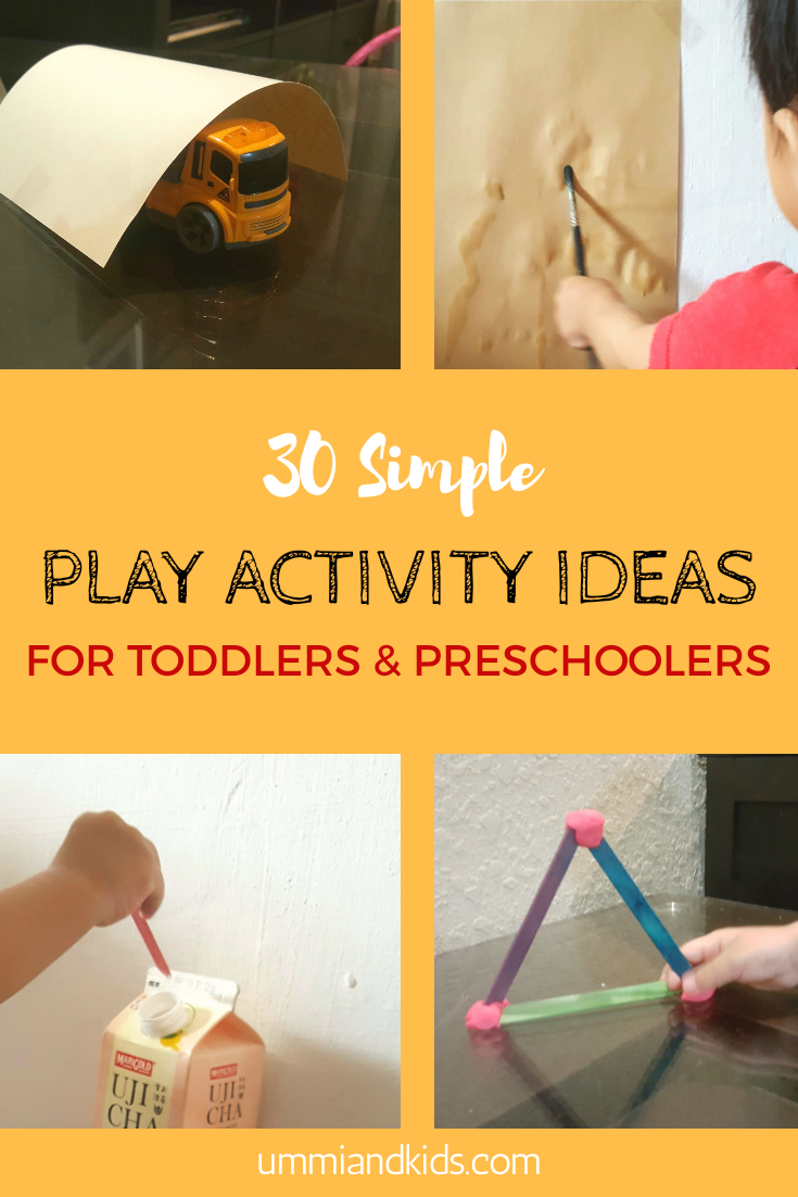 30 Simple Play Activity Ideas for Toddlers and Preschoolers